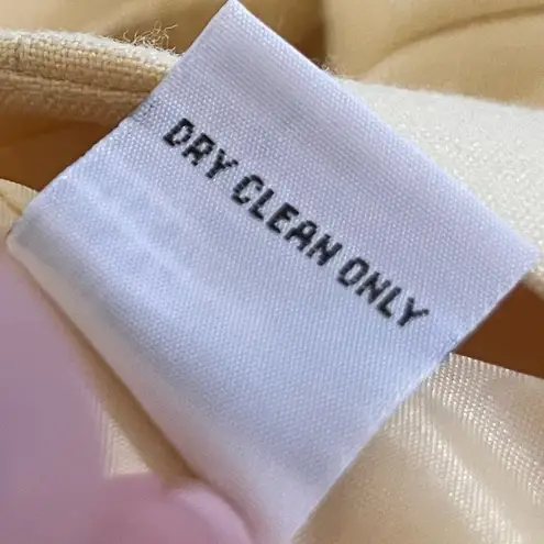 Vintage 80s Morgan Miller Embroidered Eyelet Jacket Cream Yellow 26W