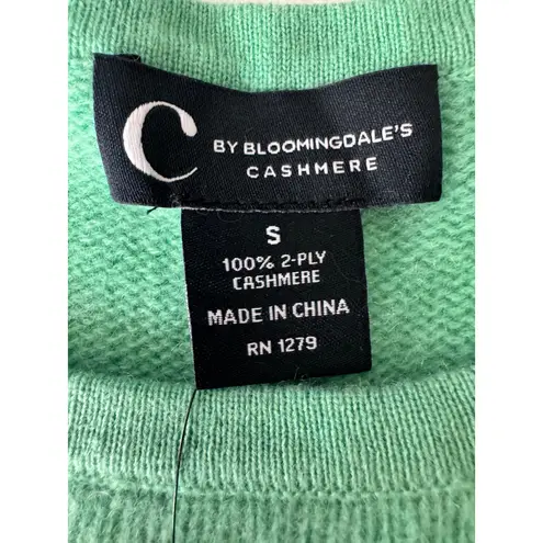 Cashmere Short Sleeve Sweater Bloomingdales Womens Size S Mint Green