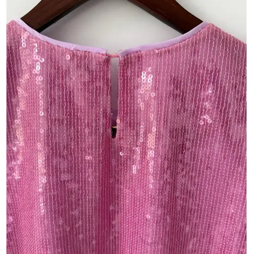 J.Crew Women's Size S All Over Sequin Shell Top Pink Sleeveless NWT