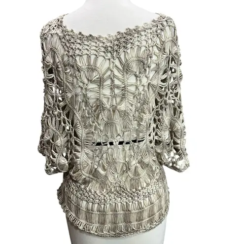 Womens Hand Knitted Crochet Top XS