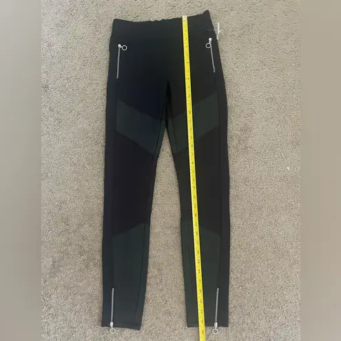 ALLSAINTS NWOT All Saints Terro Paneled Black Leggings with Zippers, Elastic Waist