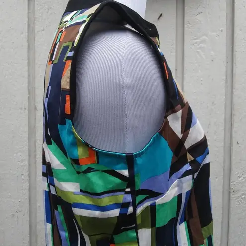 Etcetera multicolor sleeveless cotton button down women’s blouse Size 0