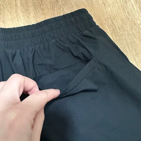 Baleaf | Women's Black Cropped Drawstring Activewear Athletic Workout Capris, M