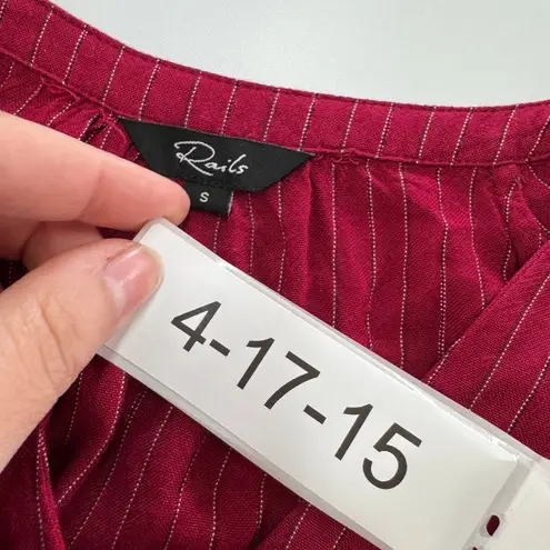 Rails Dress Womens Small Red Pink Jasmine Messina Metallic Stripe Mini