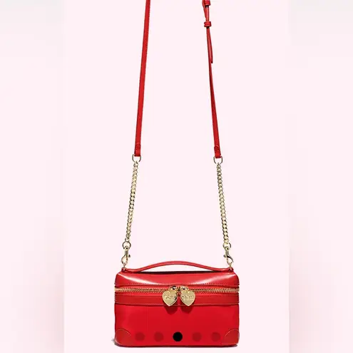 Stoney Clover Lane NWT Red Top Handle Crossbody Bag in Tomato Red Gold Accents