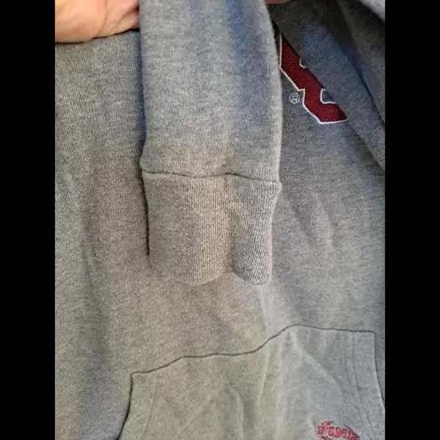 PINK - Victoria's Secret Pink 1/4 Zip Gray and Red Oklahoma University OU Sooners Sweatshirt‎ Size XS