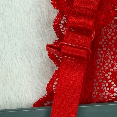 Parfait P5641 Racing Red Lace Trim Wireless Bra 34DD New with Tags Size undefined