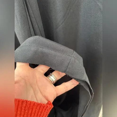 NWT Area Stars Wide Leg Pants Women's S Black Knit Raw Hem Pull On Side Pockets