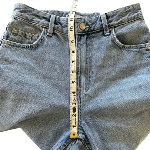 Bershka New Womens Blue Jeans Straight Fit High Rise Denim Pants Size US 4/EU 36