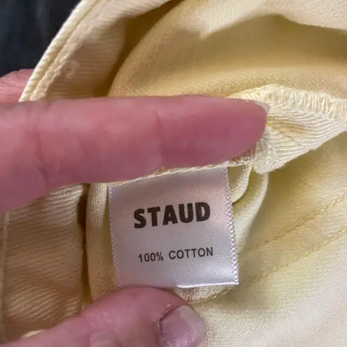 STAUD Blonde two-tone high-rise jeans in daffodil size 28