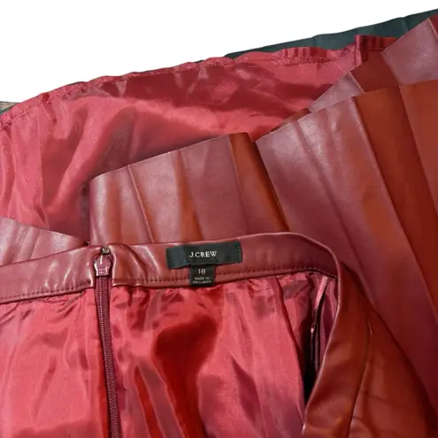 J. Crew Accordion Pleat Faux Leather Midi Skirt A