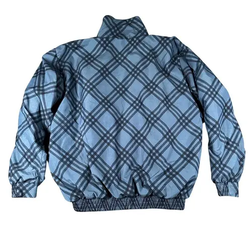 Sunderland of Scotland Cygnet Ladies L Blue Plaid Pullover Weatherbeater 1/4 Zip Size L