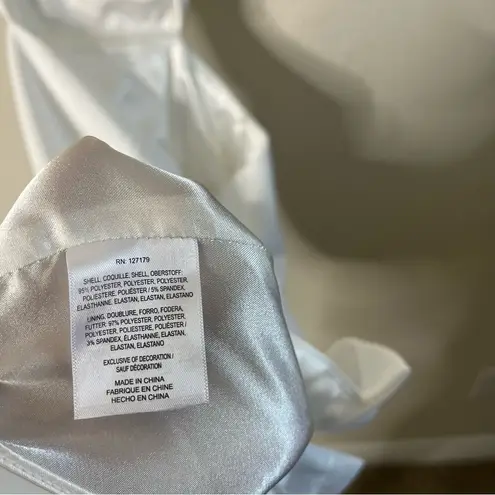 Jenny Yoo The Leia White Open Back Formal Cocktail Sheath Midi Dress Size 2