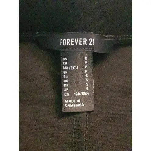 Forever 21  Womens Leggings Size Small High Waist Heel Elastic Yoga Black Stretch