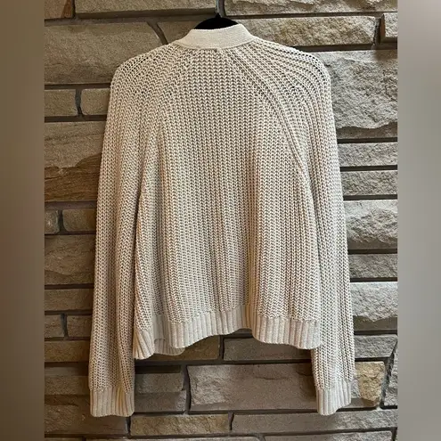 Pact 100% Organic Cotton Cardigan Sweater Oat Cream M L