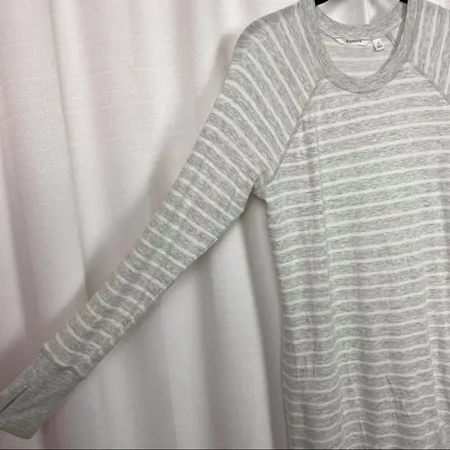 Athleta  Gray&White Stripe Criss Cross Sweatshirt Dress Sz.S