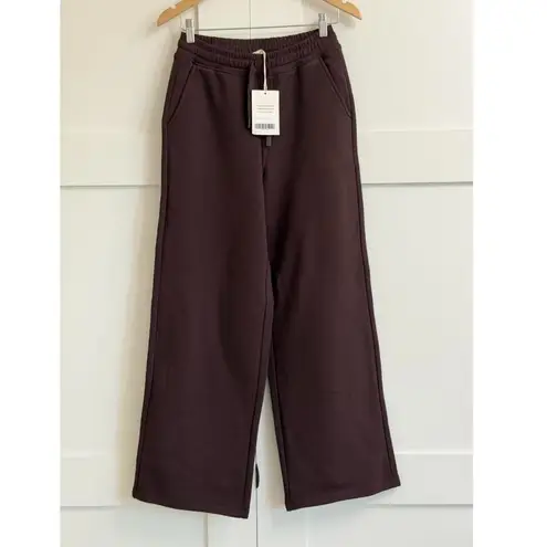 Everlane  Luxe Fleece Wide-Leg Sweatpant in Dark Chocolate, Size X-Small - Image 6