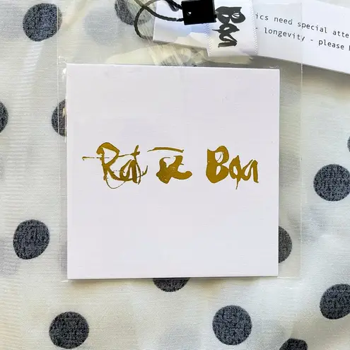 Rat & Boa Mariella Maxi Dress Polka Dot Ruffle White Black Size Medium NWT