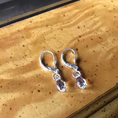 Swavorski Genuine Swarovski Crystal Sterling Silver Dangle Earrings