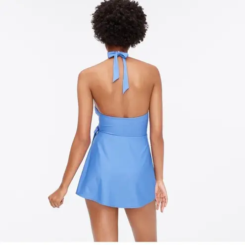 J.Crew  NEW Halter Wrap Swim Dress Swimsuit Light Blue Size 6
