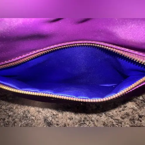 Henri Bendel Purple Crossbody Bag with Gold Accents