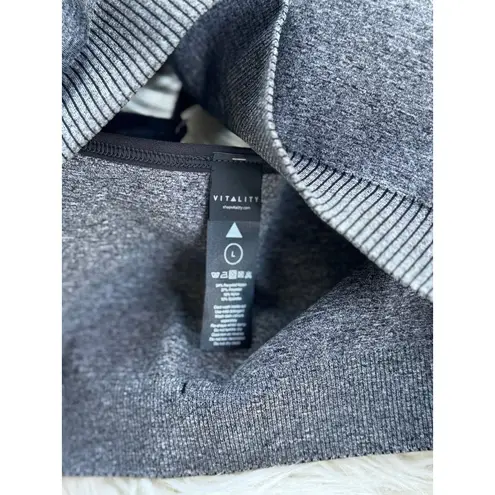 Vitality Formation Scoop Bra Midnight Heather Size Large Gray