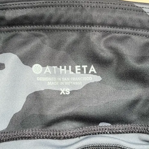 Athleta  Camo Contender 7/8 Tight Legging In Powerlift Black & Grey, XS‎