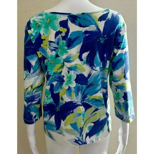 Alfred Dunner | Women's Embroidered Beads Sequin Bird Floral Top | Petite Medium