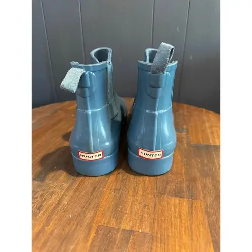 Hunter  Original Chelsea Gloss Rain Boots - Blue, Size 8 (EU 40/41)