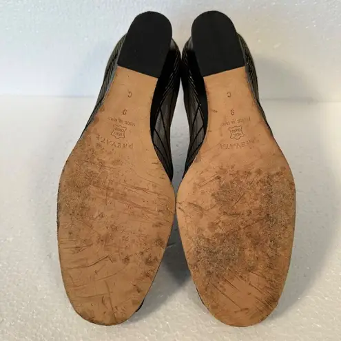 Prevata Mesh Womens 9 Shoes Black Gold Slip On Made in Italy 1