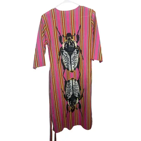 Figue Pink Scarab Mini Dress with Tie Sz. XS