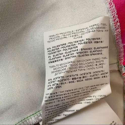 Cavalli Class Green And Pink Snake Jewel Floral Print Mid Sleeve Dress Size 12