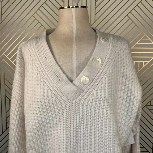 Equipment Nigel Sweater in Ivory Button Cashmere