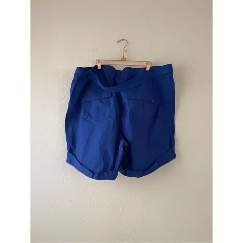 Lane Bryant  blue shorts with belt size 26