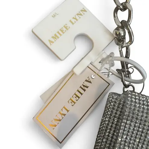 Women’s Silver Mini Cross Body Bag with Chain Strap by Amiee Lynn Size M / L