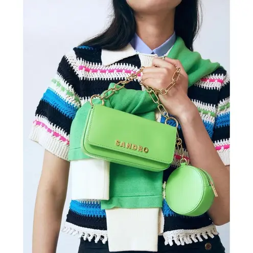 Sandro NEW Totemo Bag with Chain Strap Green