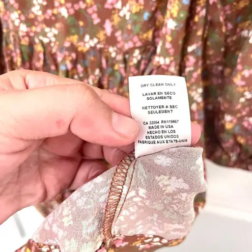 Rachel Pally Crepe Julieta Dress Multi Floral Brown Women’s Size S