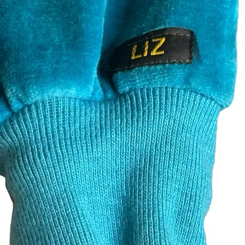 Liz Claiborne Velour Dress Rodeo Western Cowgirl Equestrian Vintage Size 12 Green