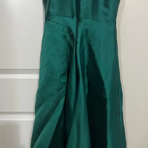 Badgley Mischka Marine Green Stretch Mikado Gown Size 4 US $650