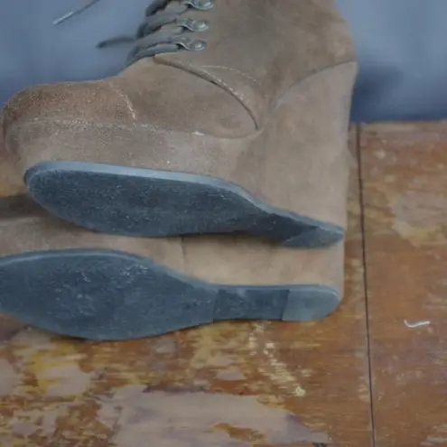 Diesel Ladies' Brown Suede Wedge Ankle Booties SIze 40