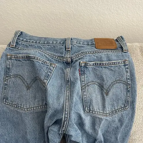 Levi's  Premium Light Blue Distressed Wedgie Jeans