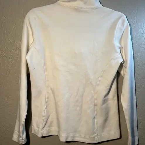 Fairway & Greene Women’s Sweater Seminole SZ S Golf Club Longsleeve 1/4 Zip White