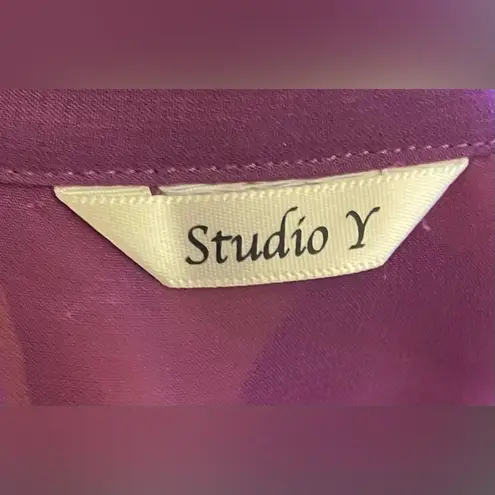 Studio Y - Y2K Purple Ruffled Cap Sleeve Blouse Size XS/S