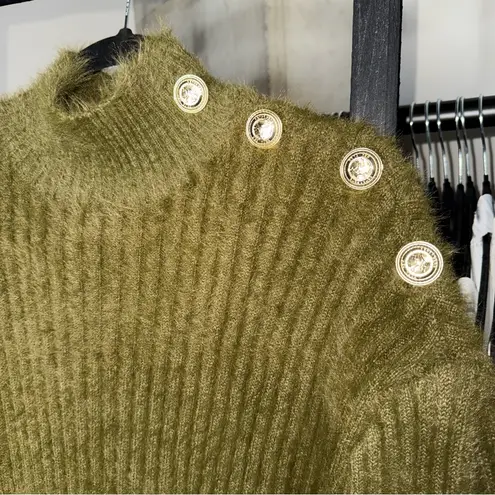 New RetrofĂȘte Vesey Sweater Dress Fuzzy Olive Green Size M