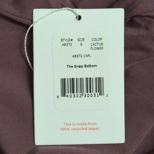 ANDIE The Snap Bottom Eco Nylon Cactus Flower Swimwear Bathing Suit Size S New