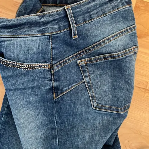 Liu Jo Bottom Up Skinny Jeans with Gemstones Size 27