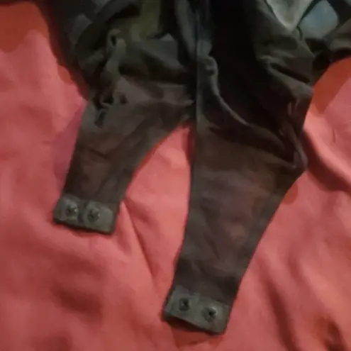 NWT LULU'S SATIN BUSTIER STRAPLESS THONG BODYSUIT W/FULL ZIP SNAP CROTCH STYLE Black Size XS