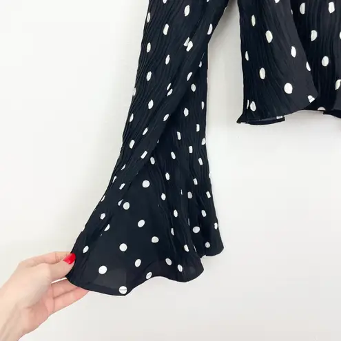 En Saison Darlene Black and White Polka Dot Top