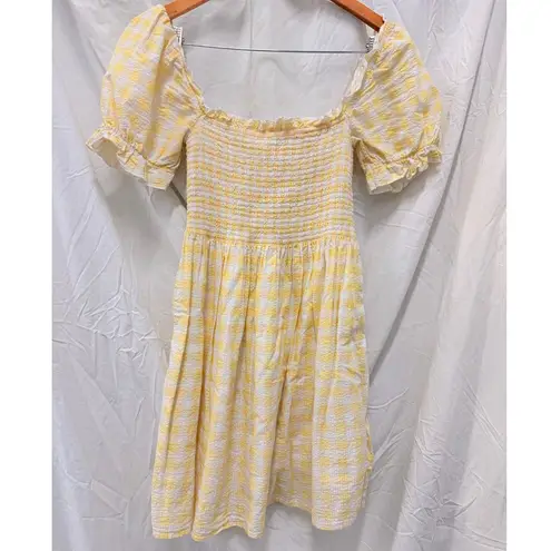 Charlie Holiday Sienna Dress Yellow Gingham US 8 Spring Romantic Picnic Fairy