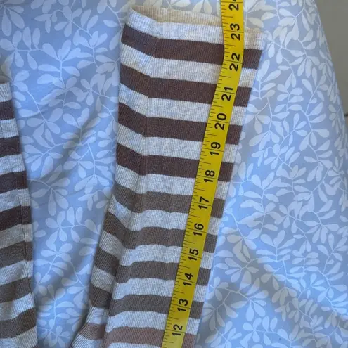 Charter Club White and brown Long Sleeve Button Down Shirt